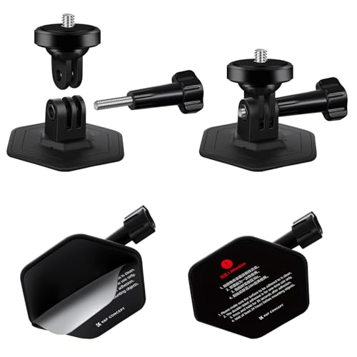 K&F Concept gopro用粘着マウント 2個セット アクションカメラマウントキット ヘルメット用ベースマウン トinsta360/DJI/GOPROに対応 カメラアクセサリー