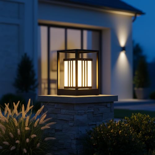 Image of Lyse Decor Modern Design Gate Light for Home Gate Decoration | Waterproof Outdoor Lamp, Main Gate Light, Pillar Light Outdoor (Pack of 2)