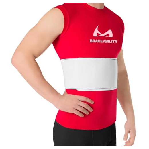 BraceAbility Rib Injury Binder Belt | Men's Rib Cage Protector Wrap for Sore or Bruised Ribs Support, Sternum Injuries, Pulled Muscle Pain and Strain Treatment (Male - Fits 34”-60” Chest)