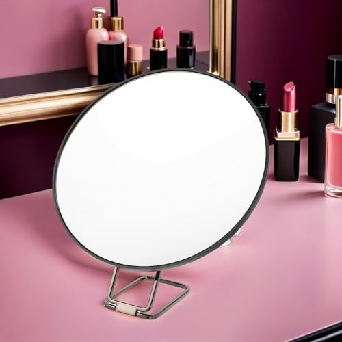 Miroir de maquillage portable 10x compact avec support noir maison