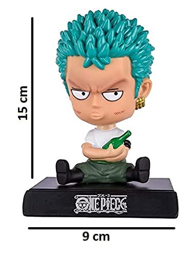 UMANI Super Hero Action Figure Limited Edition Bobblehead with Mobile Holder for Car Dashboard, Office Desk & Study Table (Roro-noa Zo-ro) 3