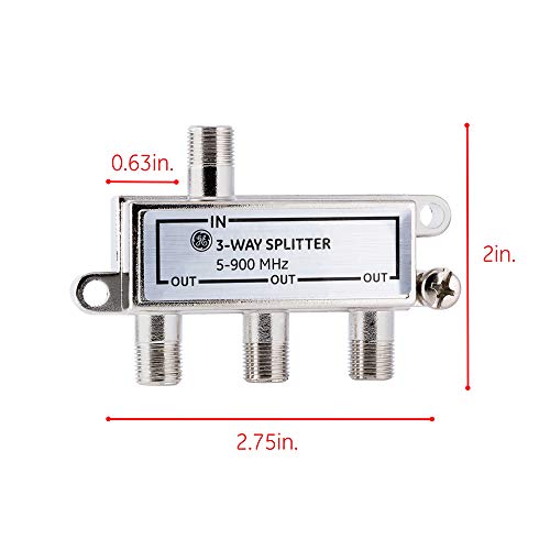Ge 3-Way Signal Splitter, For Hdtv, Satellite, Antenna, 35048 #TOP4