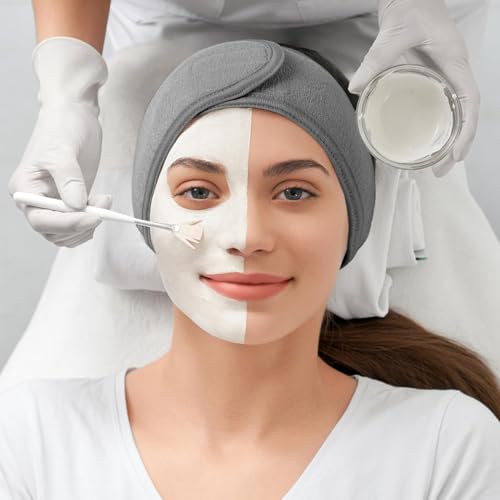 Image of Professional Face Mask Tool Set, Silicone Applicator Brushes, Mixing Bowl, Beauty Sponges, Headband for Facial Treatments