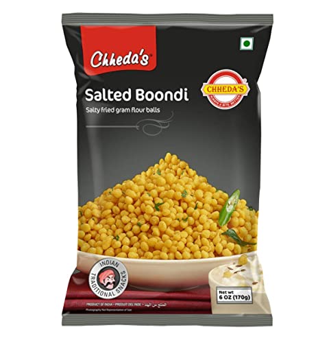 Image of Chheda's Salted Boondi - Salty Fried Gram Flour Balls - Raita Boondi - Ready to Eat - Indian Namkeen 170Gm Pack of 1