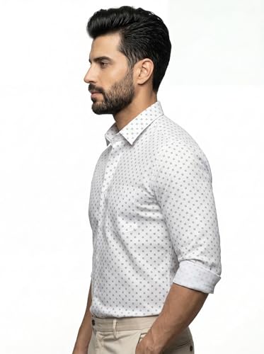 Image of Amazon Brand - INKAST Men's Printed Cotton Shirt | Full Sleeve | Regular Fit | Comfortable Formal Stylish Shirt for Men | Man Shirts for Professional Look