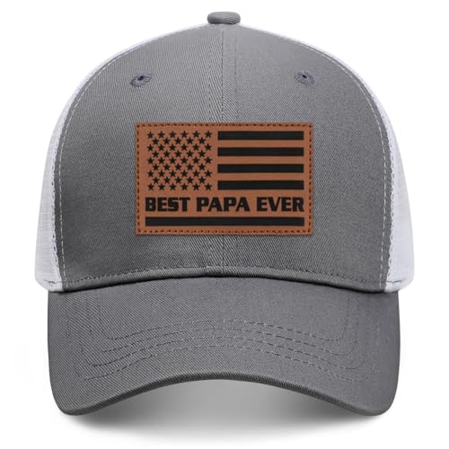 Image of Papa Gifts from Grandkids American Flag Cap Papa Hat for Grandpa