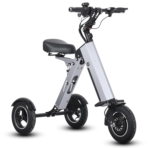 TopMate ES35 3-Rad-Mobilitätsroller für Erwachsene mit Sitz, Leichter Elektro-Dreirad mit Abnehmbarem 36-V-7,8-Ah-Akku, Rückwärtsfunktion und Schlüsselschalter