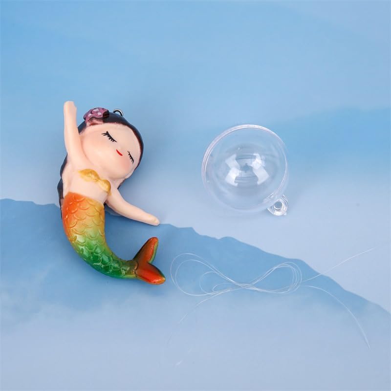 Image of GANPUB Floating Fish Tank Decor, Aquarium Fish Mermaid, Ornaments, Eye Catching Decoration, Aquatic Pets Cartoon, Miniatures Figures for, Aquarium Decor Thematic Ornaments