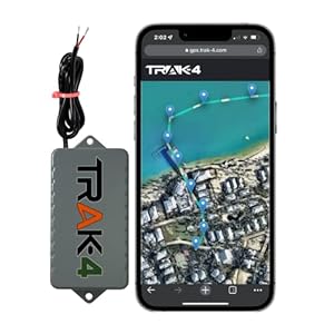 Trak-4 12v GPS Tracker with Wiring Harness for Tracking Equipment, Vehicles, and Assets