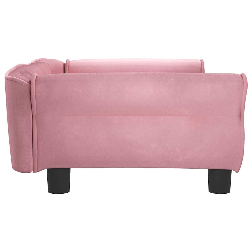 vidaXL Cama para Perros de Terciopelo Rosa 95x55x30 cm, sofá para Perros, Cama para Cachorros, Asiento para Perros, sofá para Mascota
