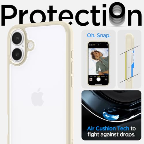 Image of Spigen for iPhone 16 Plus Case, Ultra Hybrid [No Magnet Ring][Anti-Yellowing] - Mute Beige