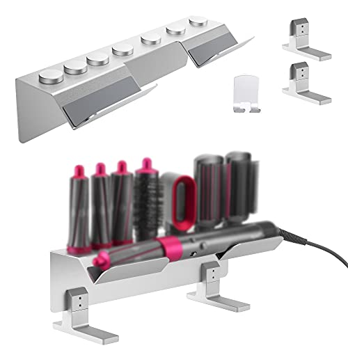 YILONG Compatible with Hair Curling for airwrap stand Airwrap rack desktop airwrap stand hair Curling Wand stand, airwrap Bracket airwrap Storage airwrap Rack (on desk, silver)