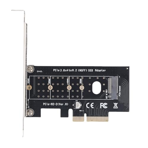 YUEHISY 32Gbps PCIE NVME SSD Adapter, PCIe to NGFF Riser Card for B Key M Key BM Key 2230 2242 2260 2280 22110 Solid State Disk