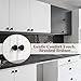 OctinPris 4X Matt Black Cabinet Hardware Round Mushroom Knob Drawer Handles 30mm/1.18