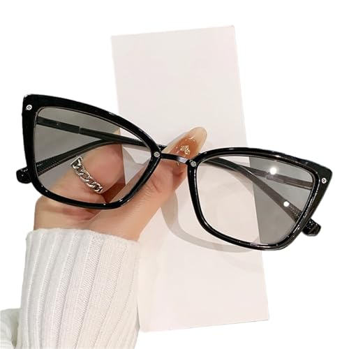 Blue Light Glasses For Women - Computer Protection Glasses For All Day Comfort - Anti UV Glare & Eyestrain(Black)