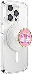PopSockets Poignée de téléphone avec kiosque à enroulement, poignée adhésive - Rose au néon