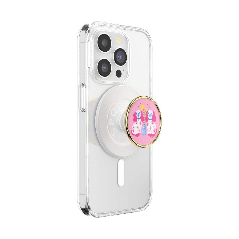PopSockets Phone Grip for MagSafe, Magnetic Holder, Phone Stand, Dog - Staffordshire Furries