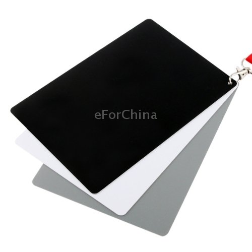 3 in 1 Black White Gray Balance Card / Digital Gray Card with Strap