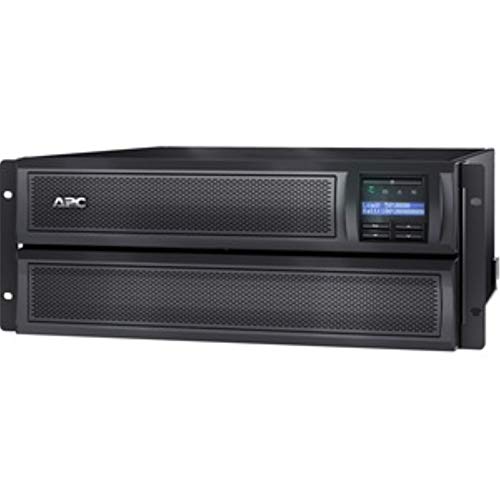 Schneider Electric SMX2200HVNC SAI Inteligente UPS X de APC de 2200 VA LCD, Rack/Torre Convertible, con Pantalla LCD 200-240 V con Tarjeta de Roja, 48.3cm x 17.8cm x 43.2cm, Negro