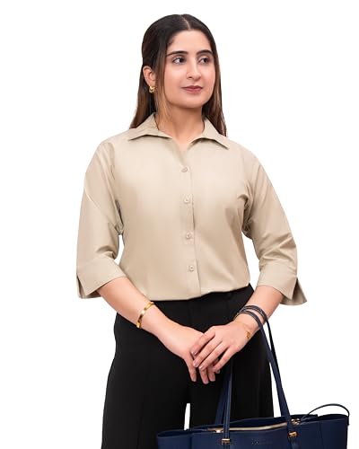 Image of ESTA Women 3 /4 Sleeve Stylish Western Official Formal Shirts Regular fit Shirts for Women
