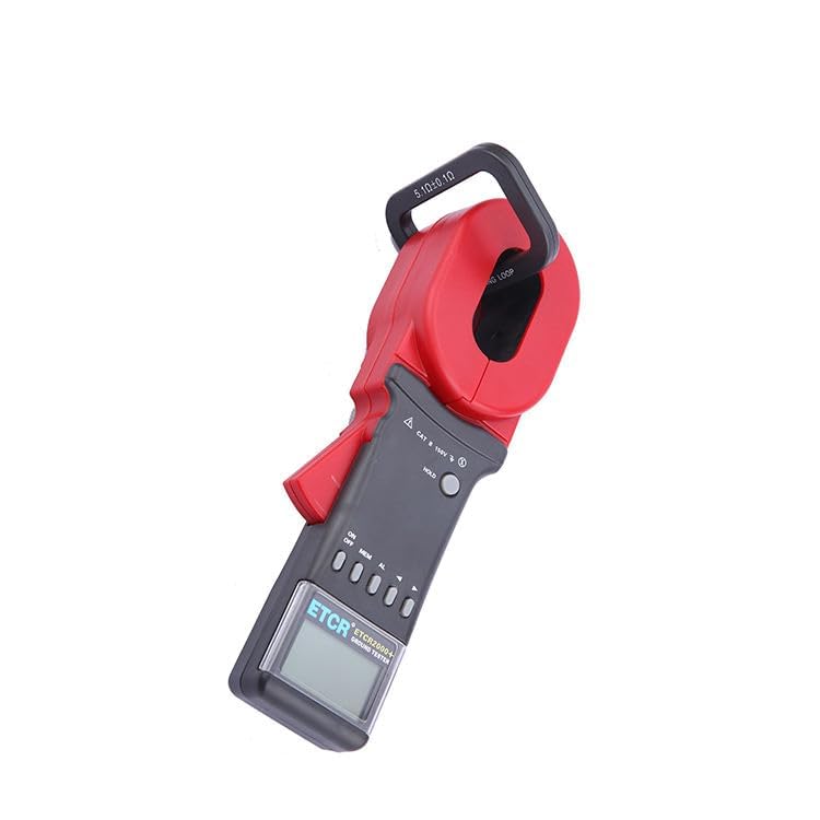 Clamp Earth Resistance Tester Large Range Ground Resistance Clamp Meter with Resistance Range 0.010Ω to 1200Ω Resistance Resolution 0.001Ω