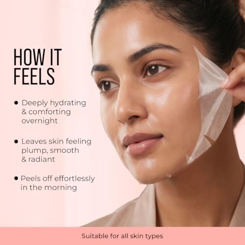 Image of Dr. Sheth's Collagen & Vitamin C Overnight Wrapping Mask | Firms & Brightens Skin | Deep Hydration for Plump | Dewy Glow | 50 ml