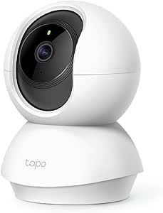 TP-Link Tapo Smart Pan/Tilt Indoor Security Camera, 360° Motion Tracking, 1080p Full HD WiFi Camera for Pet/Baby, Night Vision, 2-Way Audio, 128 GB Local Storage, Works w/Alexa & Google (Tapo C200)