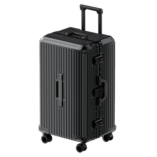 Suitcases Carry on Luggage Suitcases with Wheels Aluminum Frame Box Strong and Durable Anti-Scratch Trolley Case Thickened Suitcase Suitcases with Wheels (Color : A, Size : 24in)