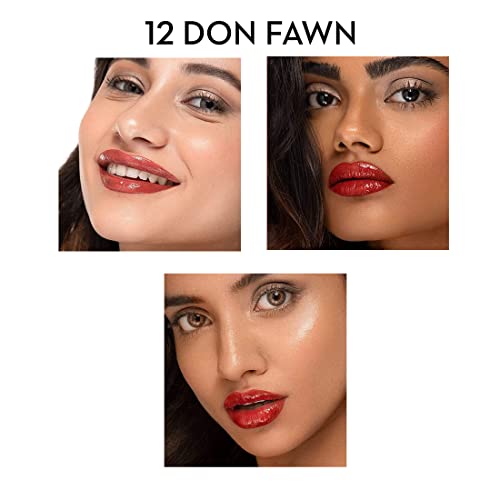 Image of SUGAR Cosmetics - Smudge Me Not - Lip Duo - 12 Don Fawn (Yellow Brown) - 3.5 ml - 2-in-1 Duo Liquid Lipstick with Matte Finish and Moisturizing Gloss