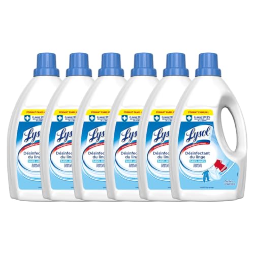Lysol Désinfectant du Linge Parfum Linge - Lot de 6 x 1,5 L