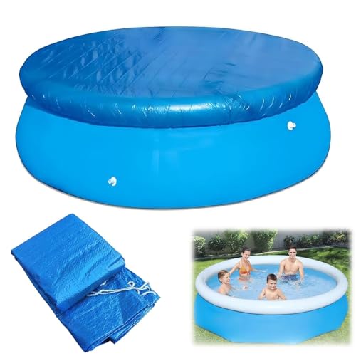 Oiieco 6ft Round Pool Cover: Swimming Pool Cover PE Drawstring Above Ground Pool Protector Weather-Resistant 6ft Pool Cover for Inflatable & Metal Frame Pools