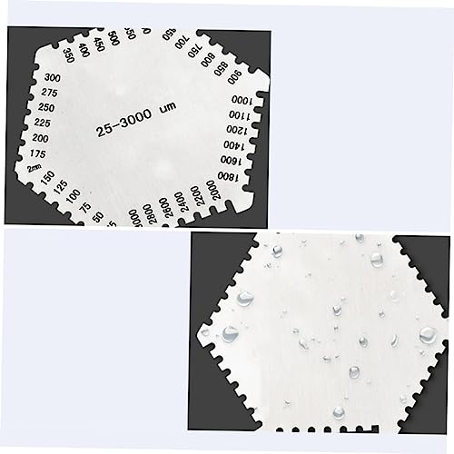 ULTECHNOVO Calibrador de Película Húmeda Acero Inoxidable Medidor Hexagonal de Grosor para 25-3000um miniatura 6
