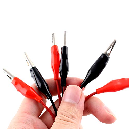 Image of Eiechip Alligator Clips with Wires, 42 Inches Insulated Jumper Wires with Alligator Clips Double-Ended Test Leads, 3 Groups Red & Black for Electrical Testing DIY Circuit Projects