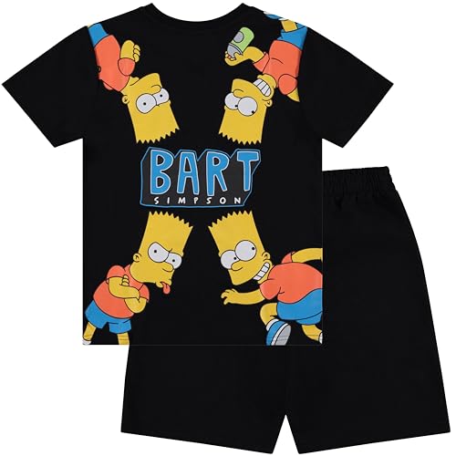 Image of The Simpsons Boy's Bart T-Shirt and Shorts Bundle Clothing Set- Little and Big Boys Bart Simpson Sizes 4-20