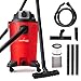 LEHMANN Industriestaubsauger 30L - Nass Trockensauger mit Steckdose - Blasfunktion - Doppelfilteranlage mit HEPA-Filter - Filterrüttler - Allessauger für Werkstatt, Baustelle und Garage - Rot