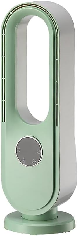 Quiet Cooling Tower Quiet DC Motor Stand Floor Fan 3 Modes, 12H Timer Remote Control Quiet Bladeless Fan for Home Office (Color : Green) (Green)