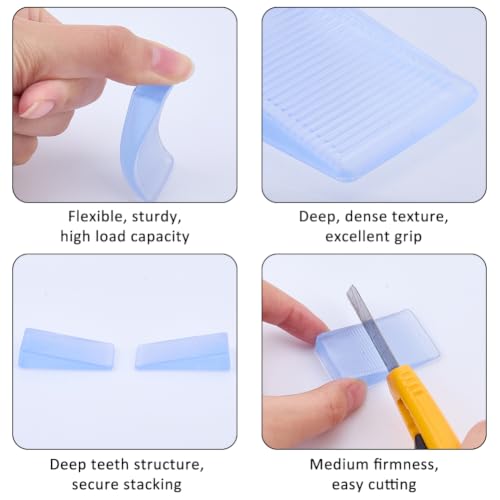Cuñas de plástico para muebles resistentes y calzos transparentes multiusos 5