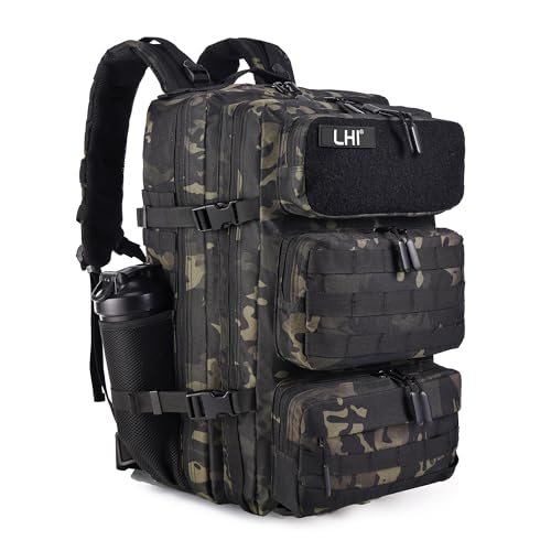 Image of LHI Tactical Military Backpack for Men and Women 25L /35L Army Assault Pack Bag Small Rucksack with Bottle Holder