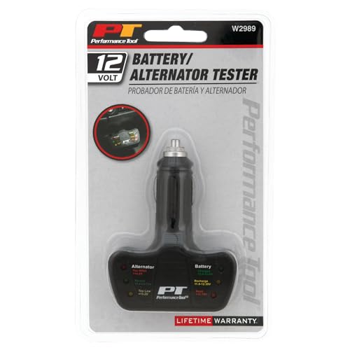 Image of Performance Tool W2989 12V Cigarette Lighter Car Battery Tester and Alternator Tester