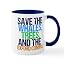 White/Navy Inside - Oxford Comma Humor 11 Oz Ceramic Mug