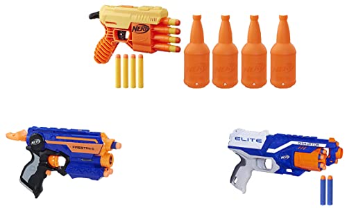 Image of Nerf Disruptor Elite Toy Water Blaster 6-Dart Rotating&Fang Qs-4 Targeting Set - 13-Pcs Alpha Strike Set&N-Strike Elite Plastic Fire Strike Blaster,Multicolor