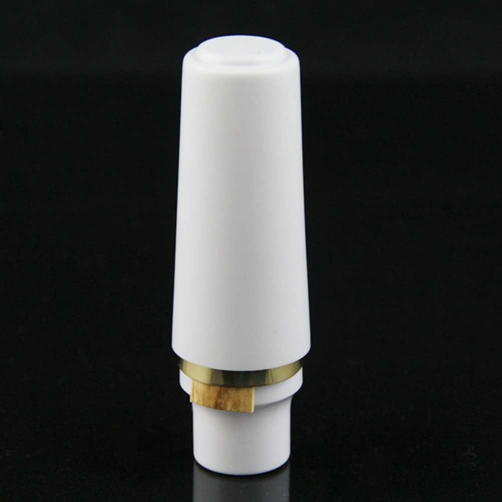 Alto Sax Mouthpiece Kit: White Resin Ligature Cap Set for Student Beginners - Jazz Marching Band Practice (3.54x3.54x1.61 Inch)