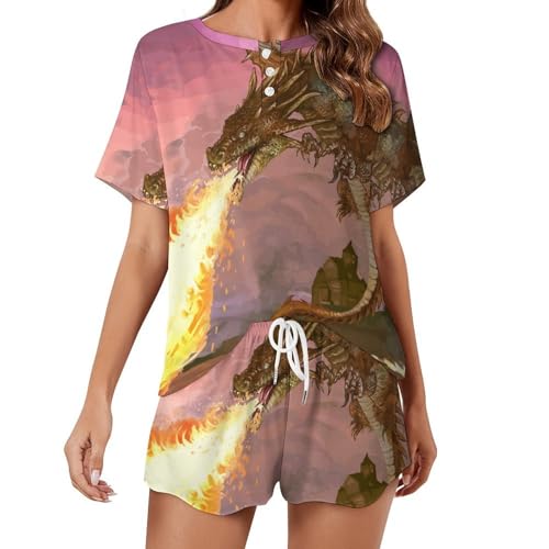 Pyjama dragon femme manches courtes pour ne plus souffrir de la chaleur la nuit