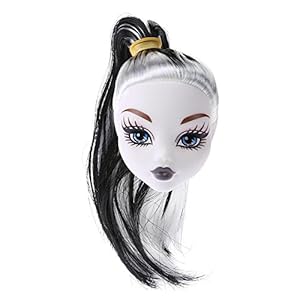 Jokereader Creative Girls Doll Heads Colorful Demon Monster Wig Hair Children Toys Accerssories (D) for Kids 2-12 Years All Toys
