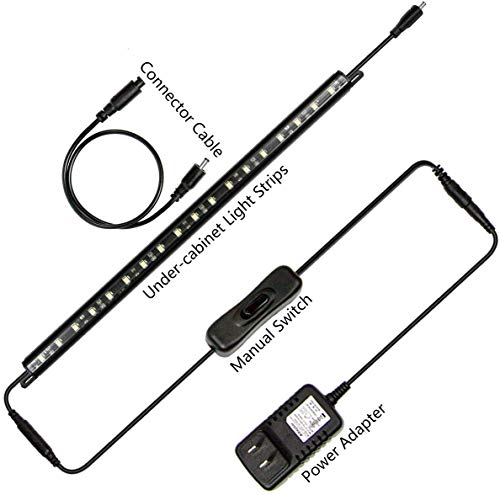 MingDak Under Cabinet LED Lighting Kit,(6) 12’’ Linkable Light Bars + Rocker Switch + Power Adapter, LED Gun Safe Lighting for Cabinet, Safe, Locker, Closet, Counter, Shelf, Showcase,5000K Daylight - Thumbnail 4