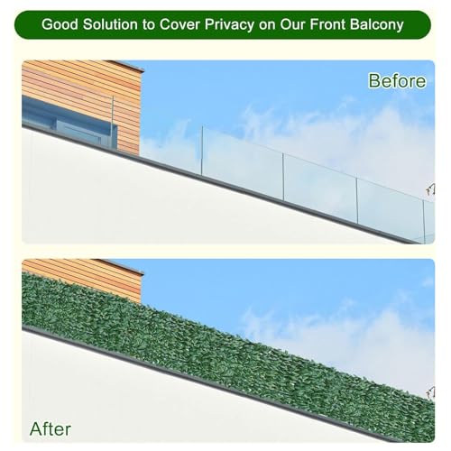 Valla de privacidad de 1x6m para balcón y terraza acogedora 5