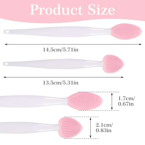 Image of 4PCS Cat Chin Brush Set Cats Acne Chins Treatment, Black Seed Exfoliating Brushes, Dual Sided Soft Silicone Cat Grooming Scrubber Brush Cleaner for Cats Chin Acne and Blackhead Exfoliation
