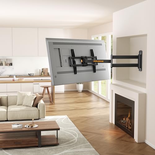 Perlegear Corner Tv Wall Mount Long Arm Tv Mount Bracket For 32-75 Inch Tvs-Full Motion Tv Wall Mount With 32.37 Inch Extension & Swivel Articulating Arm & Tilt thumb #6