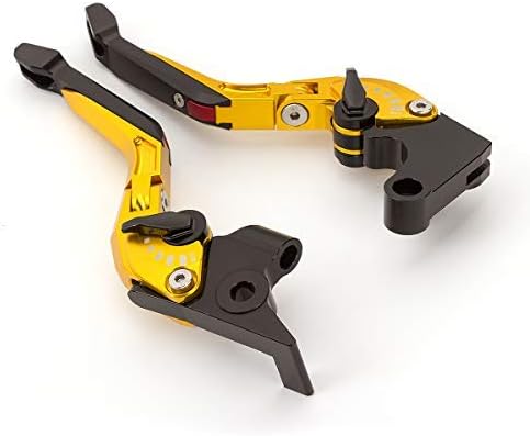 FXCNC 5D Texture Billet Folding Extendable Adjustable Brake Clutch Levers for 400 Monster 04-07,Monster 620 MTS 03-06,695 Monster 07-08,696 Monster 09-14,796 Monster 11-14