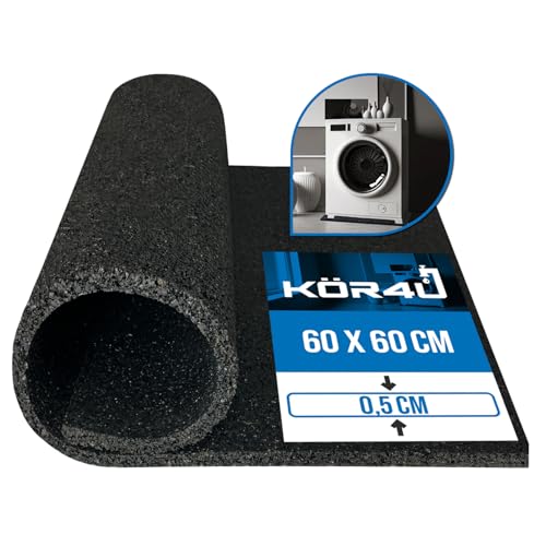 kör4u Antivibrationsmatte 60x60x0,5 cm - zuschneidbar, Schallschutz & Vibrationsdämpfung für Waschmaschine, Trockner, Fitnessgeräte kör4u Antivibrationsmatte 60x60x0,5 cm - zuschneidbar, Schallschutz & Vibrationsdämpfung für Waschmaschine, Trockner, Fitnessgeräte